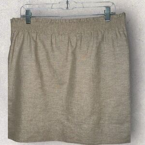 J. Crew Linen Blend Beige Glitter Skirt